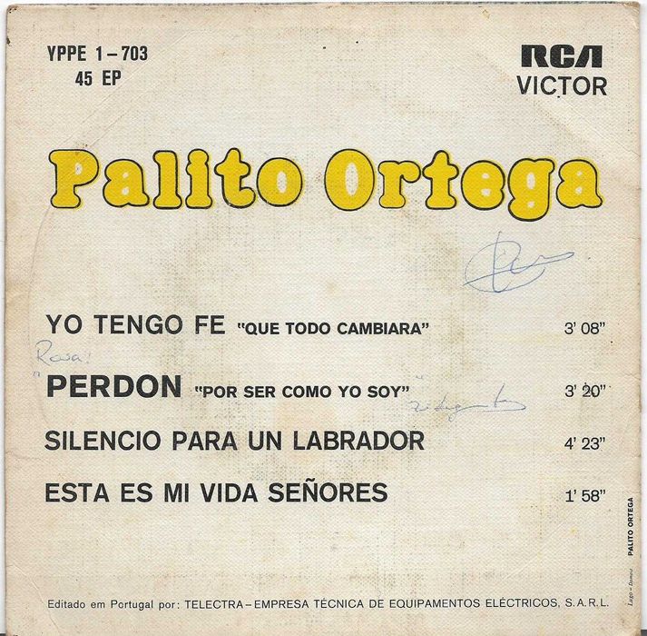 Palito Ortega - - - - - Yo Tengo Fe - - - - - EP
