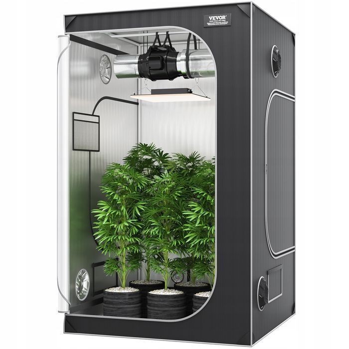 Vevor grow box 122x122x203 cm mocna stalowa rama 22 mm premium namiot