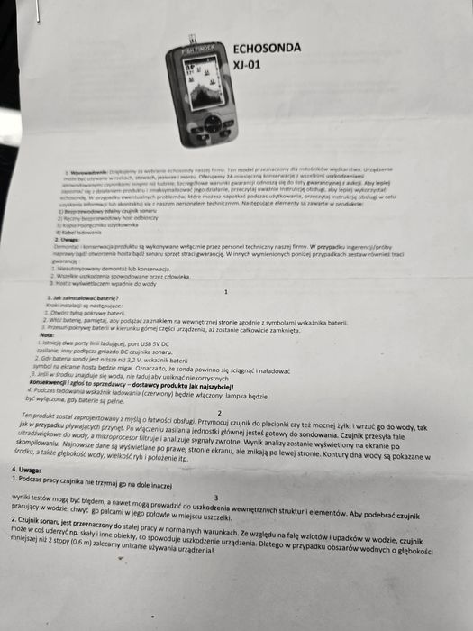 Łódka zanętowa plus sonar