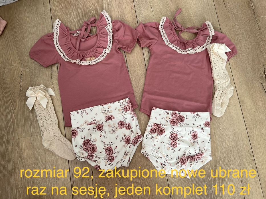 Zestaw dla bliźniaczek 86/92