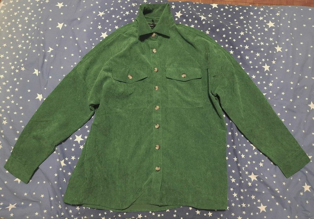 Сорочка Colin's зелена вельветова, розмір М-L