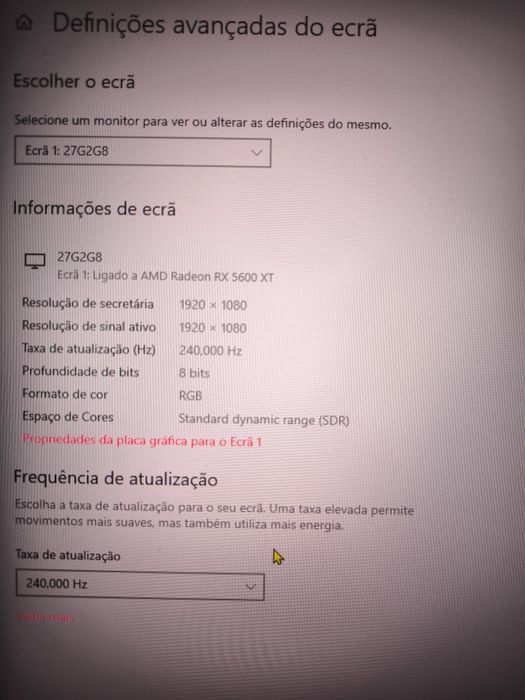 Monitor Gaming Curvo AOC de 240Hz / 27"