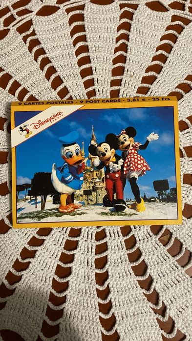 Postais Disneyland Paris – Conjunto Vintage (9 Postais)