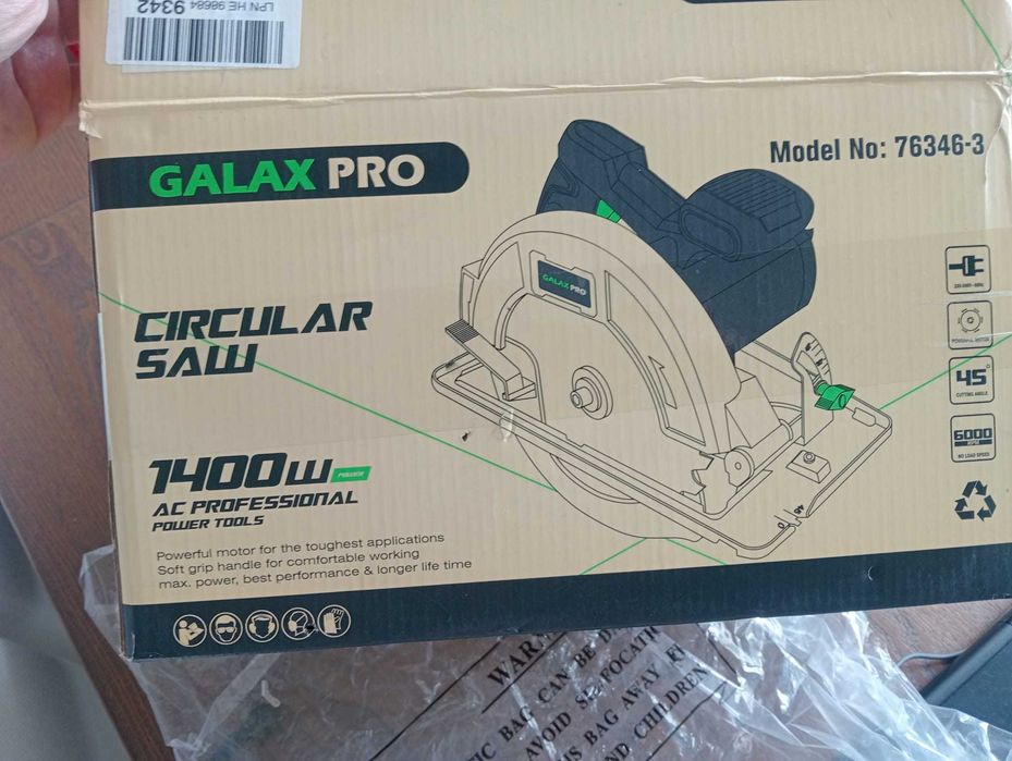 Serra Circular Galax Pro 1400W 6000 RPM – Mod. 76346-3 – NOVA