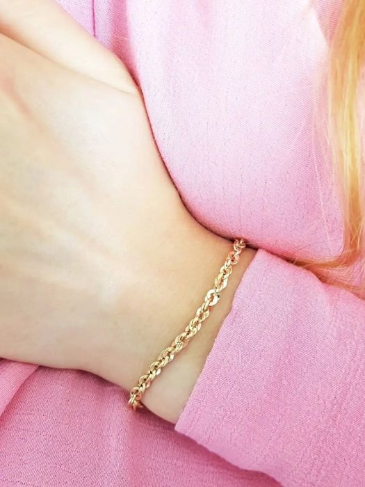 Bransoletka złota. Splot irydia. Próba 585