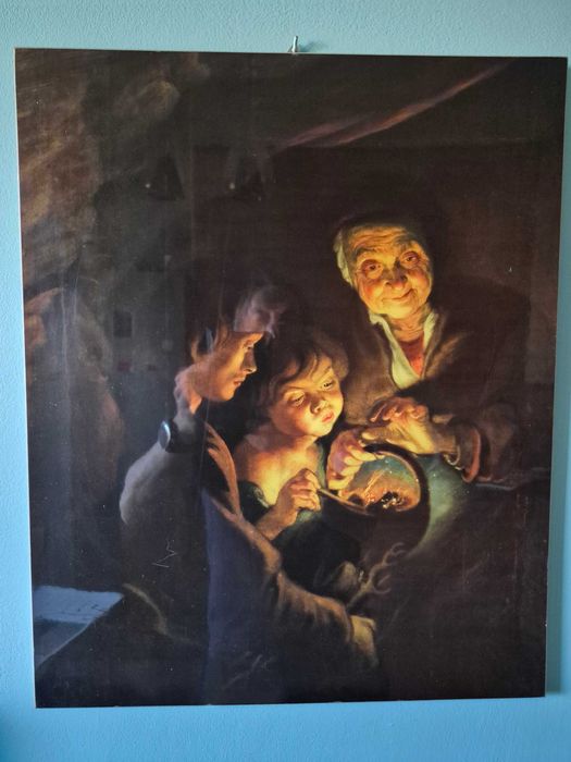 Reprodukcja Stara kobieta z koszem węgla - Peter Paul Rubens