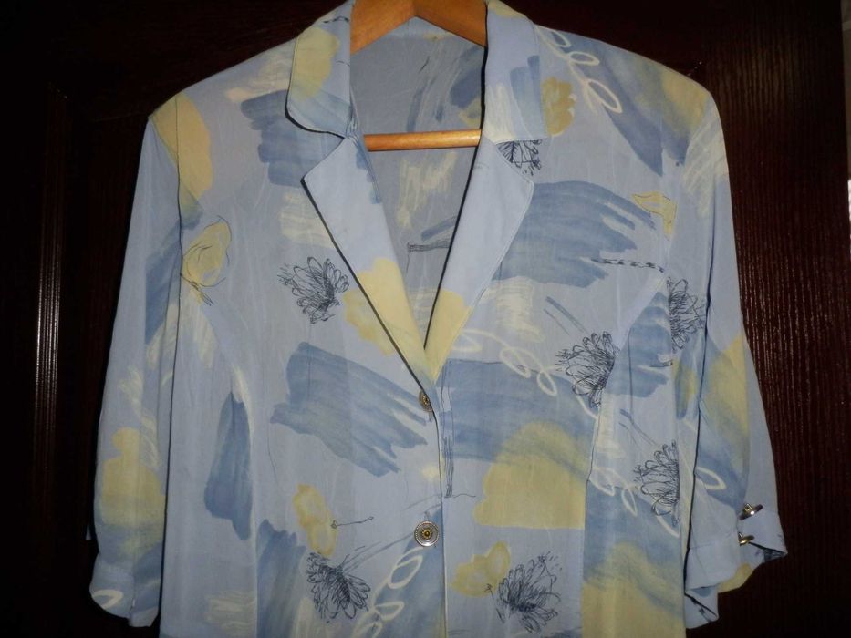 летнее платье-халат большой размер