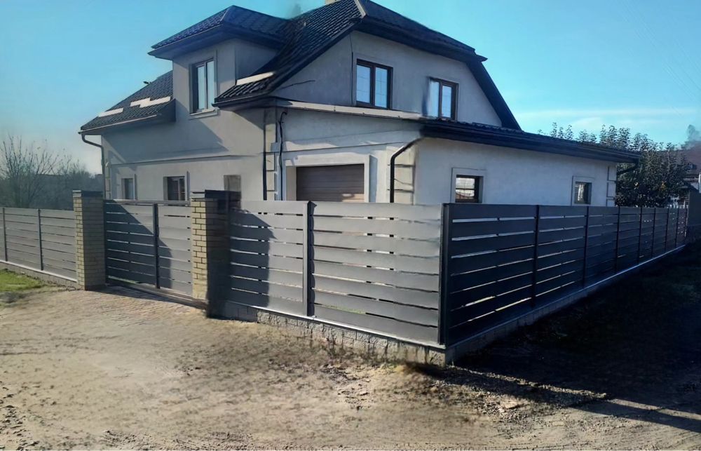 Паркан Ранчо — металеві ламелі та секції, виготовлення і монтаж