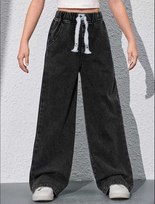 Стильні дитячі джинси сірі прямі і чорні МОМ суперціна 5-10 років