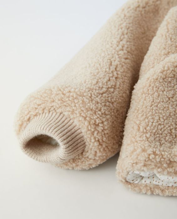 nowa KURTKA z kapturem ze sztucznego baranka, ZARA