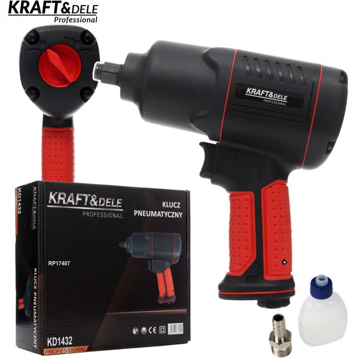 KRAFT&DELE Klucz Pneumatyczny 1/2" 1200nm Udarowy Do Kół KD1432