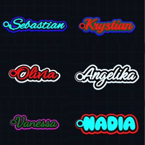 Personalizowany brelok 3D z imieniem – trzywarstwowy, dowolne kolory