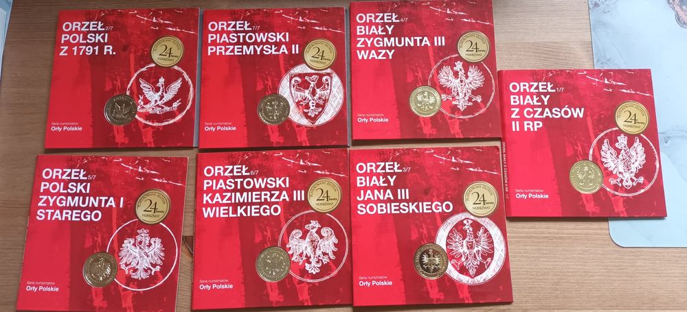 Orzeł biały monety 24 karatowe złoto.