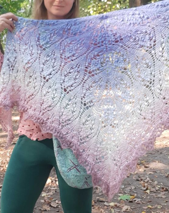 Wełniana chusta z merynosa