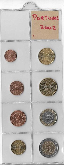 Portugal  - - - ( Euros )  - - 2002 - Set Anual de Moedas