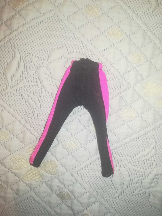 Calças/Leggins para Boneca - Preto e Rosa