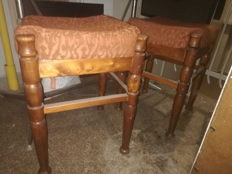Taborety z miekkim siedziskiem retro 2 szt.
