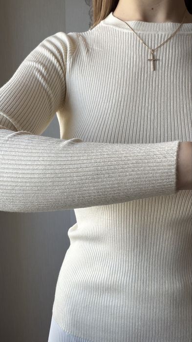 Новая Кофточка, молочного цвета, 65% Cotton