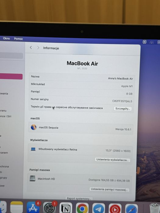 MacBook Air M1 (2020) – 8 GB RAM, 512 GB SSD