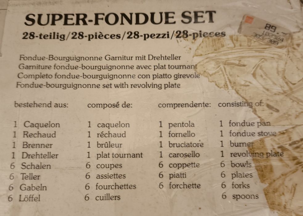 Conjunto de fondue bourguignonne