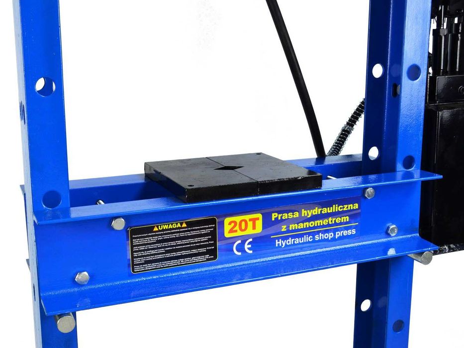 Prasa hydrauliczna 20T z manometrem i dwustopniową pompą