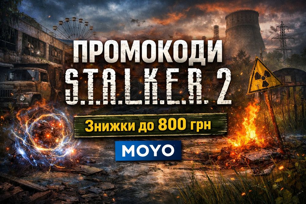 Промокоди та сертифікати MOYO для STALKER 2 (знижки до 800 грн)