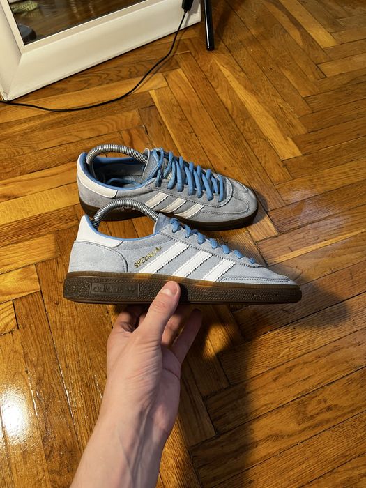 (38 размер, 24см) ADIDAS SPEZIAL Кроссовки замшевые голубые женские samba gazelle hamburg блакитні жіночі кросівки замшеві кеди кеды