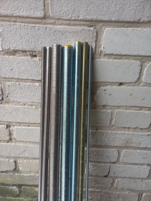 Шпильки різьбові нержавійка, оцинковані різної товщини