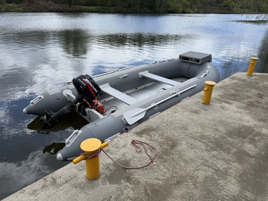 Ponton Proscan Marine Kraken 400, mercury 5hp, przyczepa Lorries