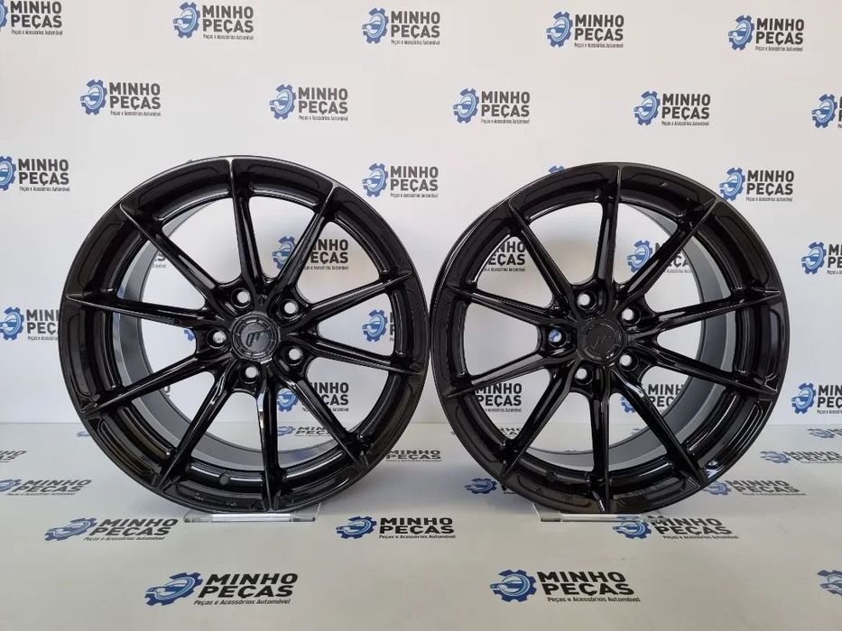 Jantes Japan Racing (JR37) em 17 (5x112) Preto Brilho