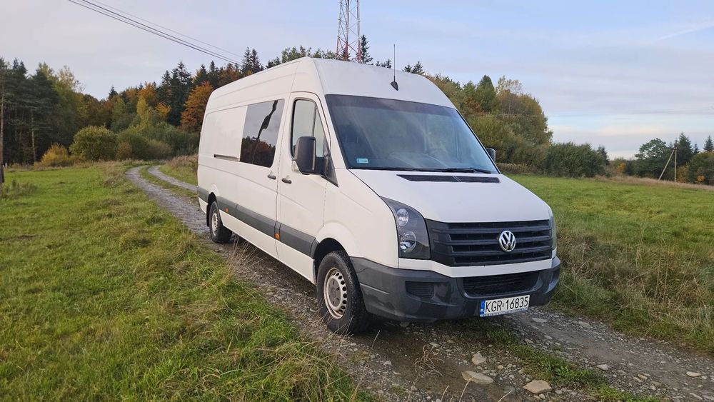 Volkswagen Crafter 1 właściciel , bezwypadkowy, 9 osobowy+ skrzynia ładunkowa