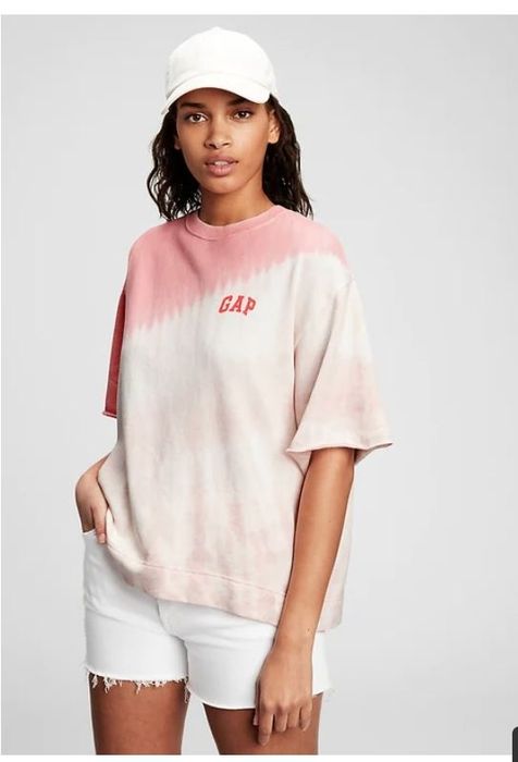 Бавовняна футболка оверсайз GAP в розмірі М
