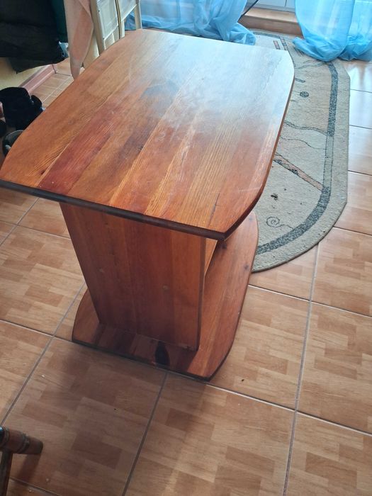 Stolik nocny drewniany brązowy