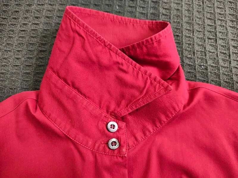 Klasyczna elegancka bluzka /koszula damska bordowa czerwona świąteczna