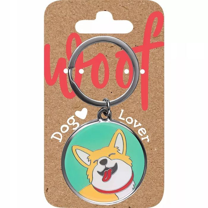 Brelok print (nadruk) metal be happy Brelok dla miłośnika psów. Nowy Produkt