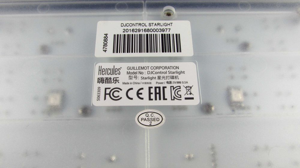 HERCULES DJCONTROL Starlight Konsola Mikster Kontroler DJ + Słuchawki