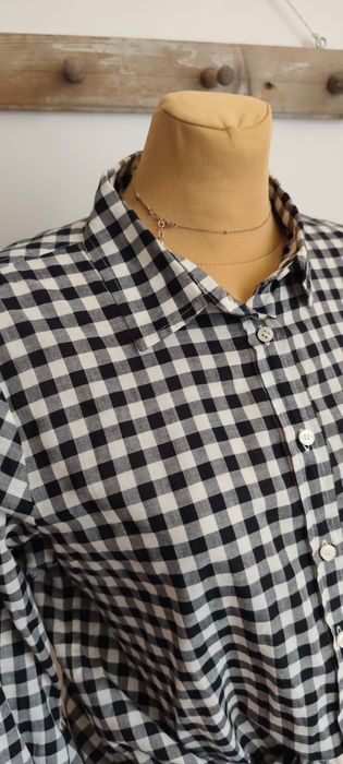 KOSZULA damska J.Crew czarno-biała w kratkę ROZMIAR M