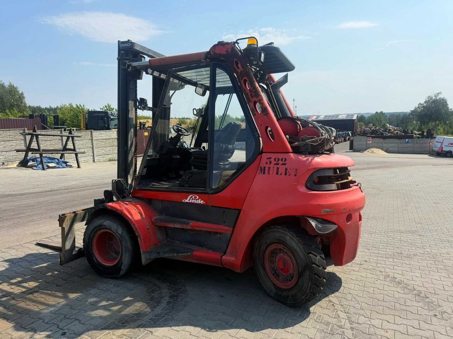 wózek widłowy LINDE H60T-03 LPG udźwig 6.000 kg 4.10m Perkins 6-cyl Kabina