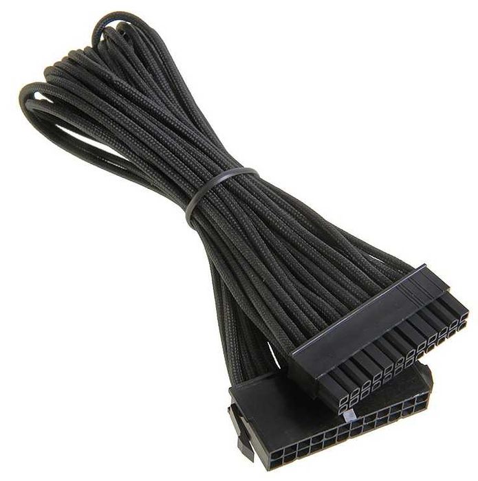 Extensão 24-Pin ATX Alchemy Sleeved Black da BitFenix