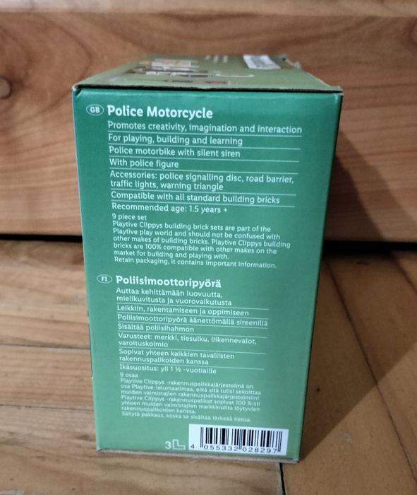 Playtive Clippys Zestaw klocków Junior S - Motocykl policyjny