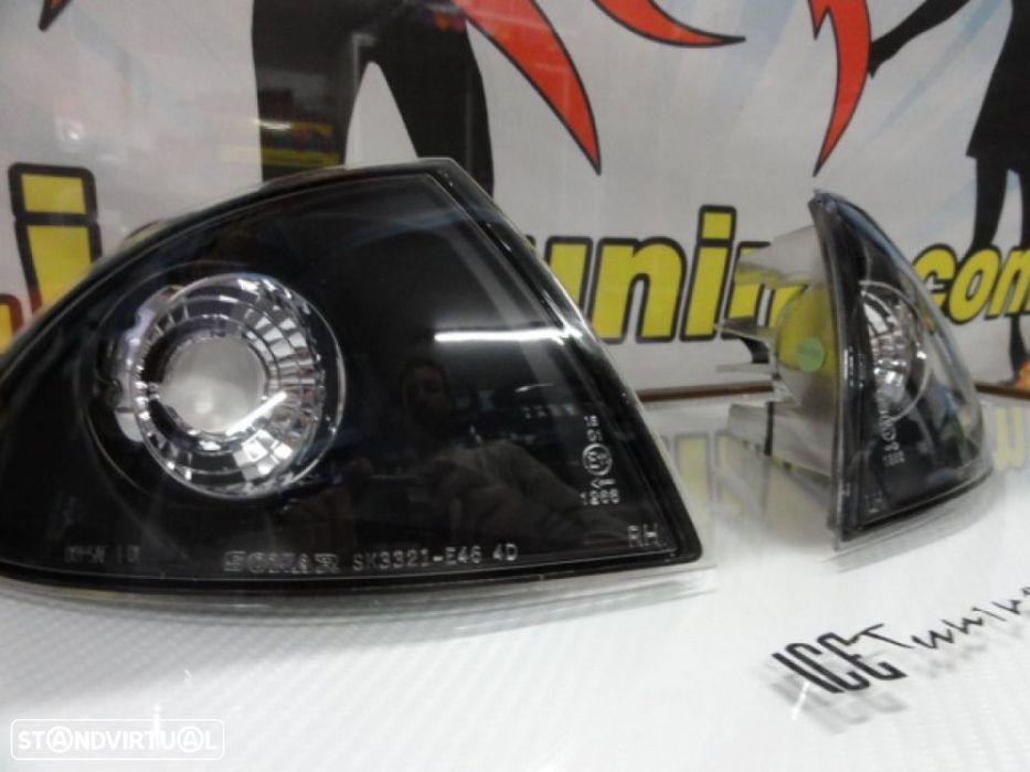 Pisca frontal BMW E46 limo / touring 4p 98-01 Fundo Preto c/2 anos de garantia