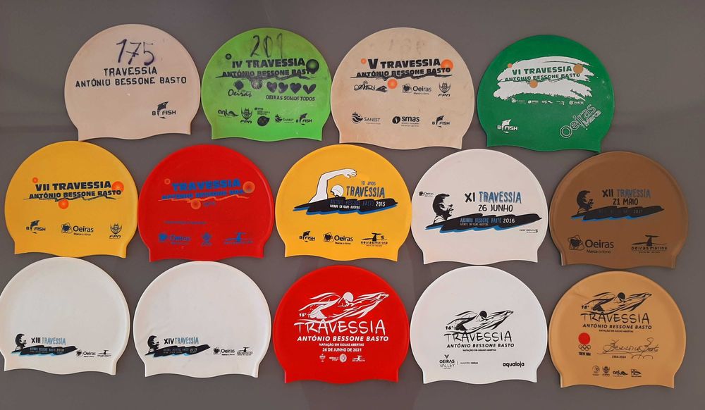 Toucas de natação de silicone, à atenção dos Colecionadores.