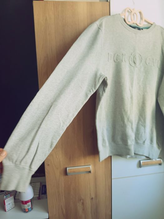 Orginalna szara bluza bawełna 100% dres bawełniany chłopięcy do szkoły