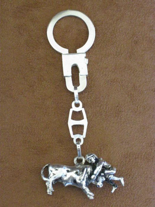 Porta Chaves em Prata Maciça de Lei 835`/.. C/Contraste