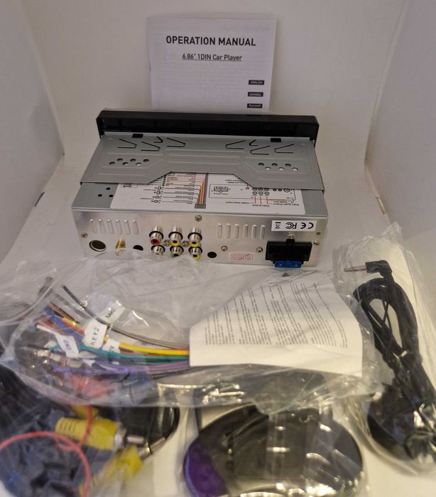 HIKITY A3547 1 DIN bezprzewodowe radio samochodowe Carplay 6,9"