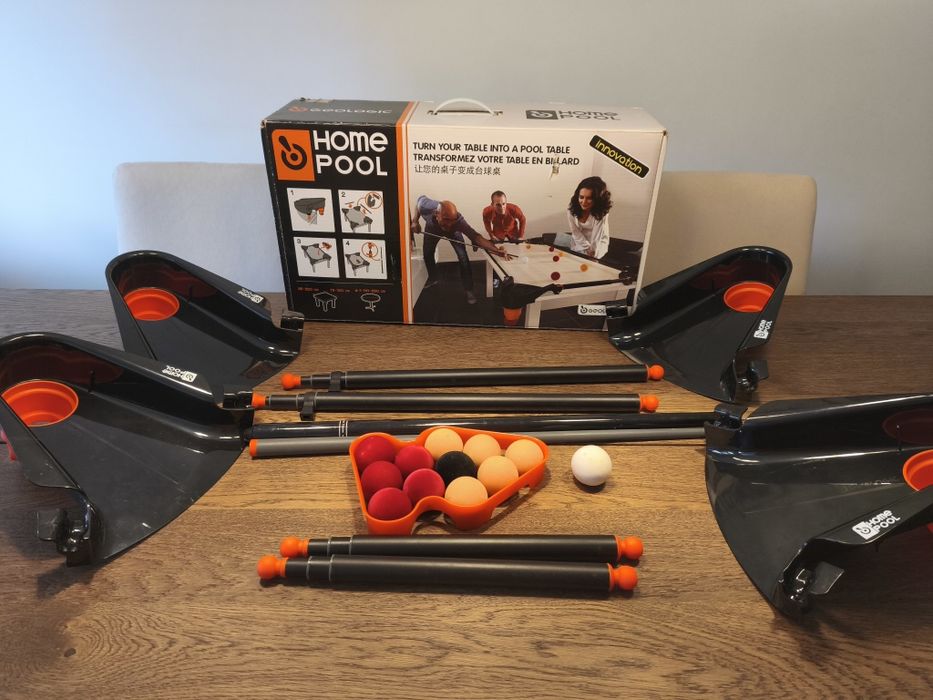 Jogo de bilhar adaptável a uma mesa