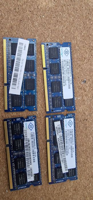 4 Placas memoria portátil nanya 4gb 2rx8 pc3