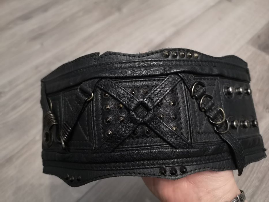 Skórzana bransoleta bransoletka Jungle Tribe rękodzieło unisex