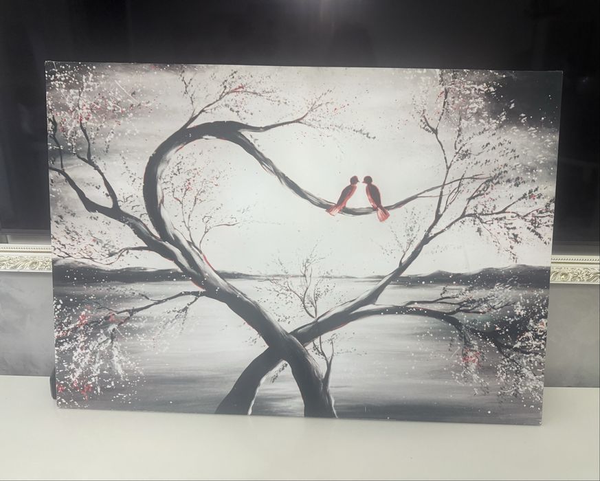 Piekny obraz ptaki nad morzem nowy 100x70
