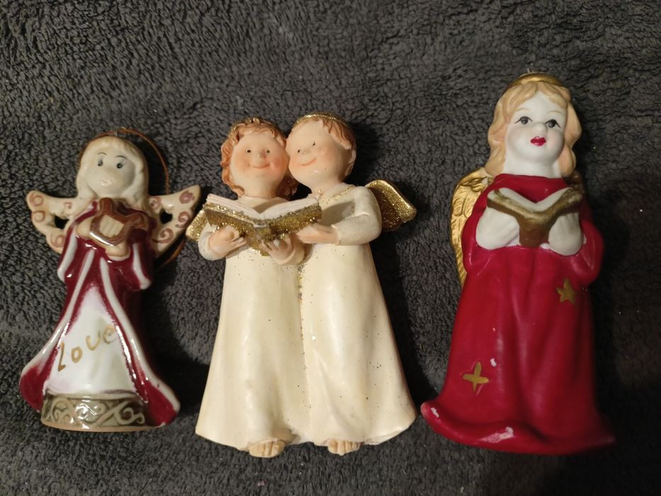Aniołki porcelitowe 3 szt